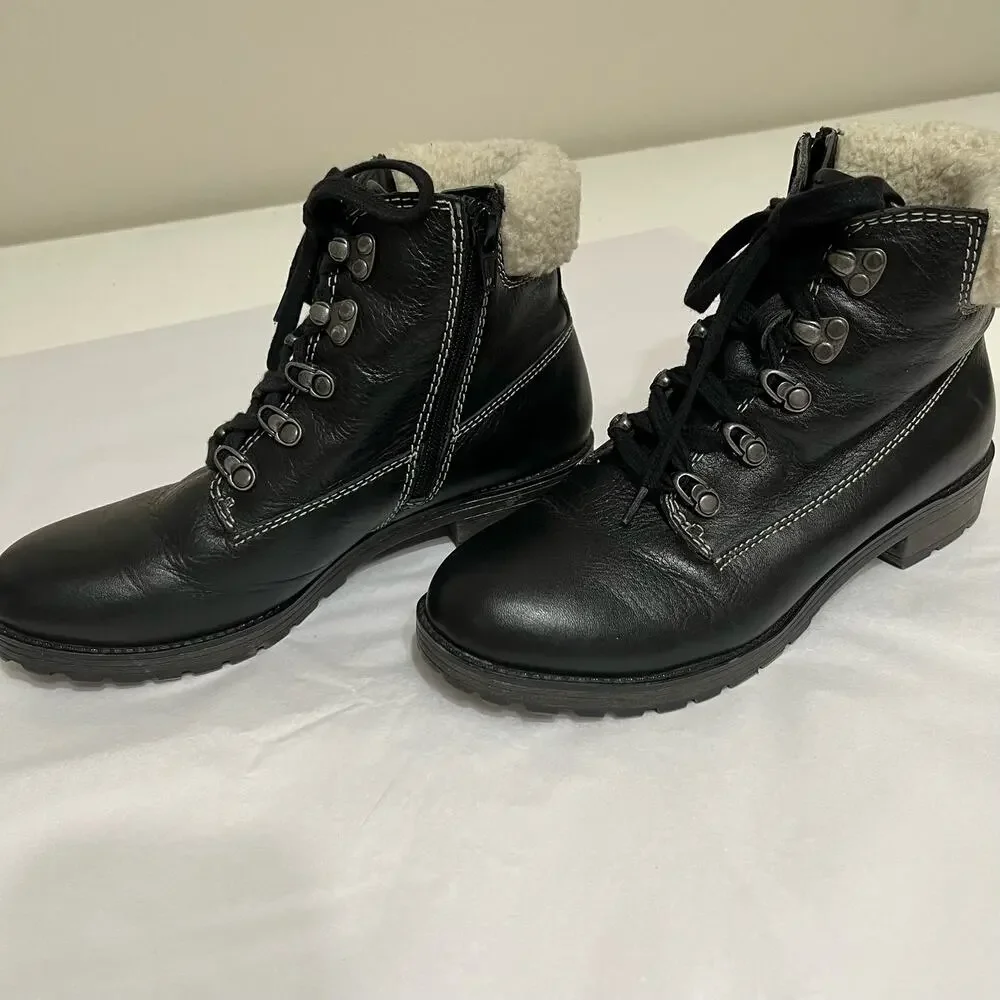 Naturalized Women’s N5 Comfort Bootie‎ Sz 7.5 Black Fleece Lined Cushioned